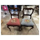 ANTIQUE MASONIC ALBERT PIKE OWNED CHAIRS W PLAQUES
