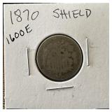 1870 SHIELD NICKEL