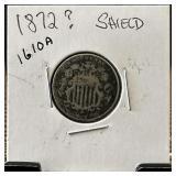 1872 SHIELD NICKEL