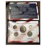 JFK SILVER HALF MERCURY DIME BUFFALO 5C IHP+