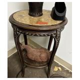 VINTAGE MARBLE TOP SIDE TABLE