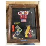 VINTAGE BOY SCOUT FRAMED DISPLAY