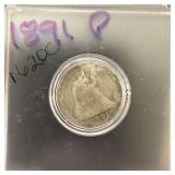 1891 SEATED LIBERTY SILVER DIME