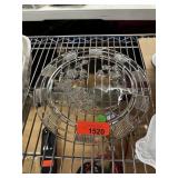 VINTAGE ROUND GLASS CAKE / SERVING PLATTER