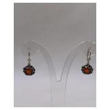 SIGNED PZ STERLING SILVER PIERCED EARRINGS