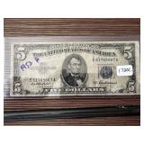 1953-A $5 SILVER CERTIFICATE CURRENCY NOTE