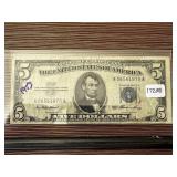 1953 $5 SILVER CERTIFICATE CURRENCY NOTE