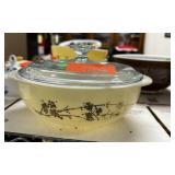 VINTAGE GOLDEN BRANCH PYREX DISH HARDER PATTERN