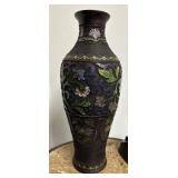 ANTIQUE LARGE BRONZE CLOISONNE VASE