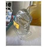 VINTAGE FEDERAL GLASS HORSE BOOKEND