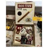 VINTAGE CIGAR BOX W BUCKLES
