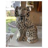 ANTIQUE STONEWARE POTTERY  STAFFORDSHIRE DOG