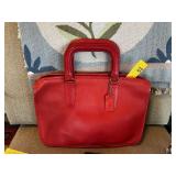 VINTAGE COACH SLIM SATCHEL / RED EXCELLENT SHAPE