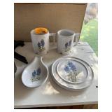 4PC FRANKOMA BLUEBONNET POTTERY