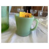 VTG FIREKING JADEITE GLASS CUP