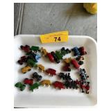 LOT OF VINTAGE JAPANESE METAL SMALL TRAINS
