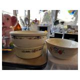 3 PIECE STONEWARE BOWLS UNIVERSAL / HALL'S