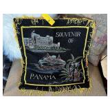 VINTAGE SOUVENIR OF PANAMA PILLOW COVER