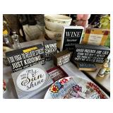 LOT OF SIGNS / HOME DECOR / SAYINGS