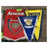 3PC HANGING PENANTS / FLAGS ARSENAL FINLAND SWEDEN