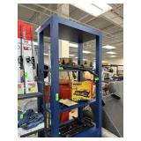 BLUE SHELF UNIT W CABINET