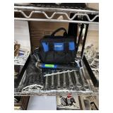 LOT OF KOBALT TOOLS W BAG & PITTSBURGH WRENCHES