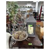 LARGE HURRICANE / IRON DISPLAY W DECORATIVE ORBS
