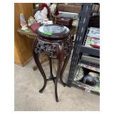 CHINESE STYLE ROSEWOOD MARBLE TOP PLANTER STAND