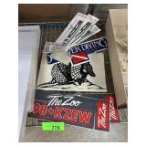 LOT OF VINTAGE RADIO BUMPER STICKERS MORE