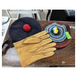 2 PIECE SCOTTISH TAMMY HATS / GLOVES