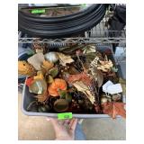 LARGE BIN OF FALL HOLIDAY DECOR