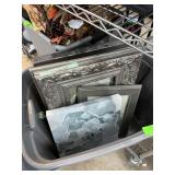 LARGE BIN OF FRAMES / DECOR