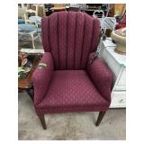SCALLOPED HIGH BACK ARM CHAIR