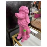 LARGE PINK POODLE STATUARY