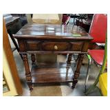 QUALITY WOOD ACCENT / LAMP TABLE W DRAWER NICE