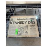 VTG RFK KENNEDY DIES DALLAS TIMES HERALD NEWSPAPER