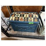 VINTAGE HUMPBACK CHEST / TOY CHEST CHESS THEME