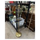 VINTAGE SOLID BRASS TOWEL STAND RACK