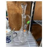AMERICAN BRILLIANT CRYSTAL WINE EWER BOTTLE