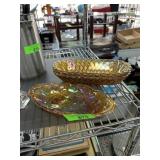 3 PIECE CARNIVAL GLASS BOWLS