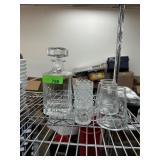 CRYSTAL DECANTER GLASSES ETC