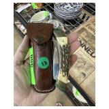 VERY NICE 3 BLADE BROWNING KNIFE STAG HANDLE/CASE