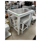 DINETTE SET W BARSTOOLS / SHELVES & USB PORTS