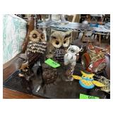 SELECTION OF MIXED OWL FIGURINES