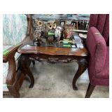 WOOD & GLASS SIDE TABLE