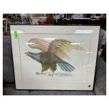 SIGNED CALLIGRAPHIC EAGLE PRINT BY ALLEN SAALBERG