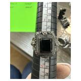 VINTAGE STERLING SILVER POISON RING