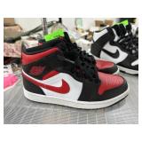 NIKE JORDAN 1 MID BRED TOE SHOES SZ 8.5