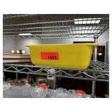 VINTAGE BRIGHT YELLOW PYREX GLASS LOAF PAN