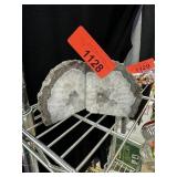 PAIR OF GEODES BOOKENDS